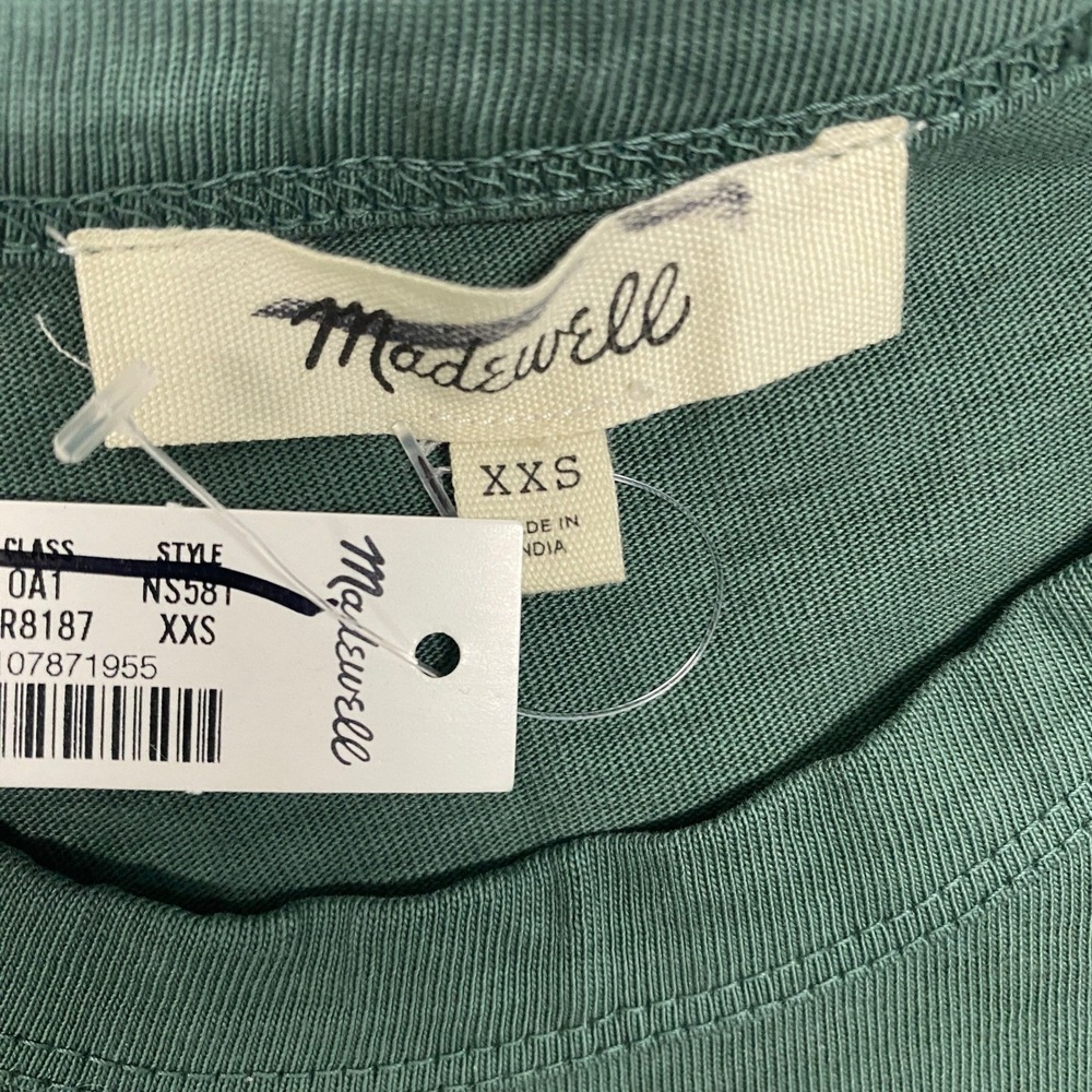 J Crew Shirt Womens 2XS Green Vintage Cotton Crewneck Short Sleeve Tee NS581 XXS - Picture 3 of 8